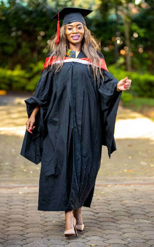 Persil Telewa Graduation with Masters Degree in Journalism